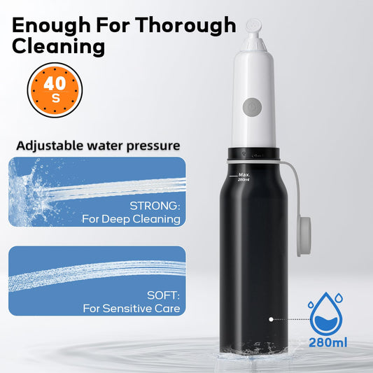 BIGCOW Portable Travel Bidet, Electric with 3 Spray Modes, IPX7 Waterproof & Rechargeable, Mini Bidet Toilet Water Sprayer for Personal Hygiene, Postnatal Care, Perineal & Hemorrhoid
