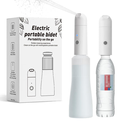 Portable Travel Bidet, Electric Bidet Sprayer 12.3oz/350mL, IPX7 Waterproof ＆ Rechargeable, Mini Bidet Toilet Water Spray for Personal Hygiene Cleaning, Postnatal Care, Perineal & Hemorrhoid Treatment