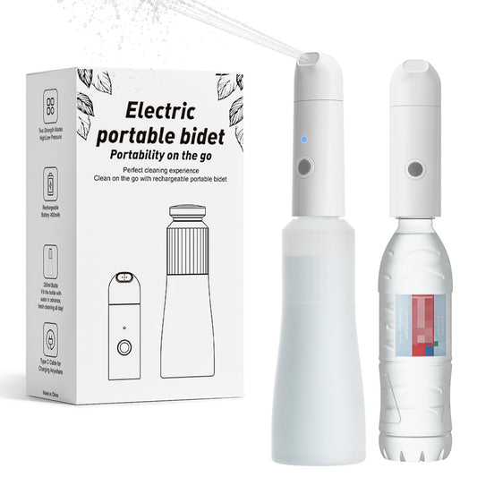Portable Travel Bidet, Electric Bidet Sprayer 12.3oz/350mL, IPX7 Waterproof ＆ Rechargeable, Mini Bidet Toilet Water Spray for Personal Hygiene Cleaning, Postnatal Care, Perineal & Hemorrhoid Treatment