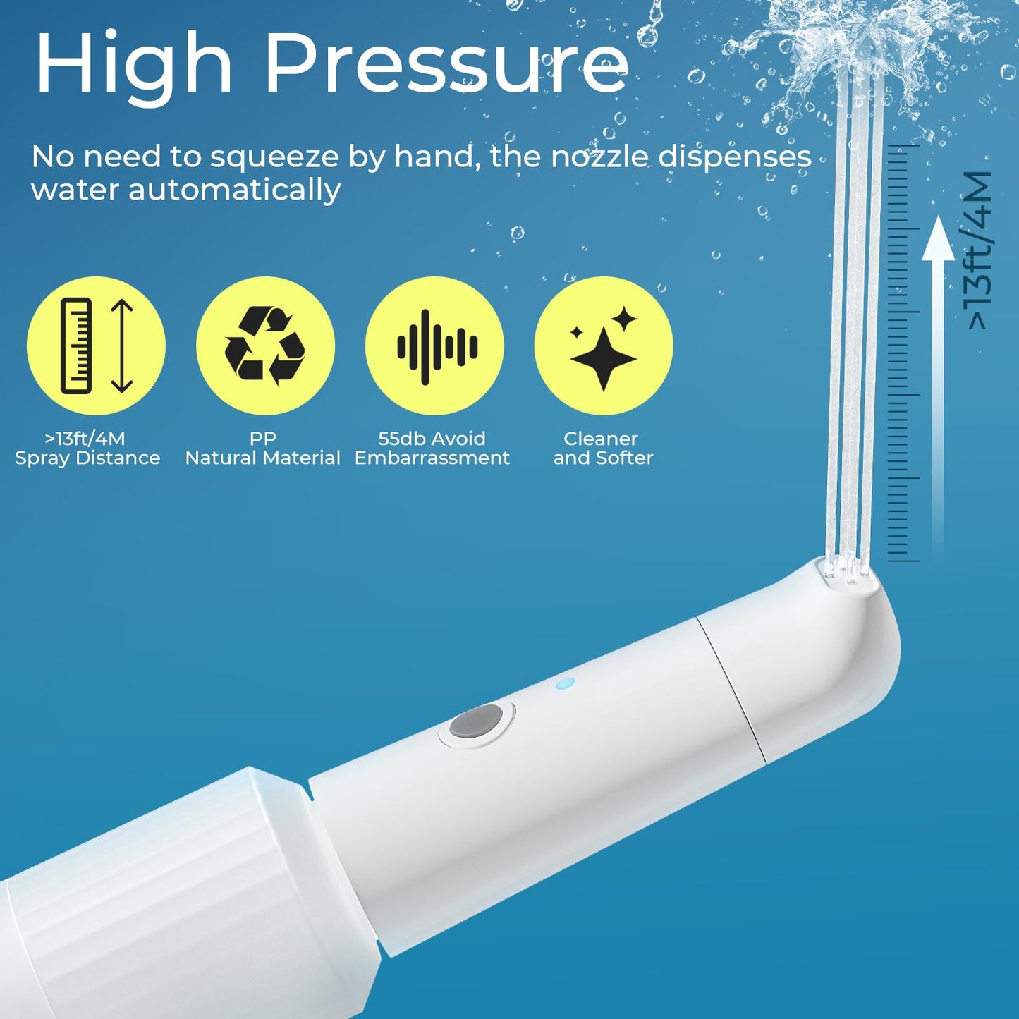 Portable Travel Bidet, Electric Bidet Sprayer 12.3oz/350mL, IPX7 Waterproof ＆ Rechargeable, Mini Bidet Toilet Water Spray for Personal Hygiene Cleaning, Postnatal Care, Perineal & Hemorrhoid Treatment