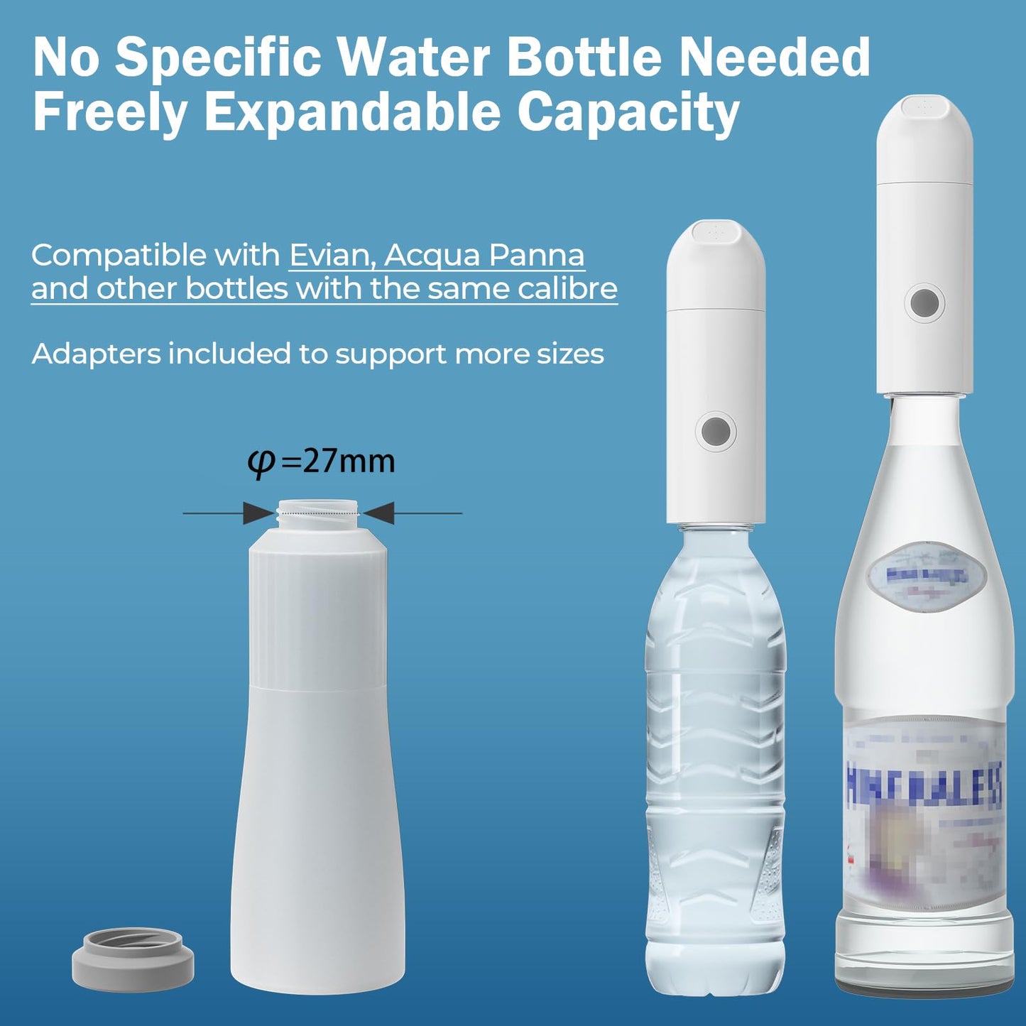 Portable Travel Bidet, Electric Bidet Sprayer 12.3oz/350mL, IPX7 Waterproof ＆ Rechargeable, Mini Bidet Toilet Water Spray for Personal Hygiene Cleaning, Postnatal Care, Perineal & Hemorrhoid Treatment